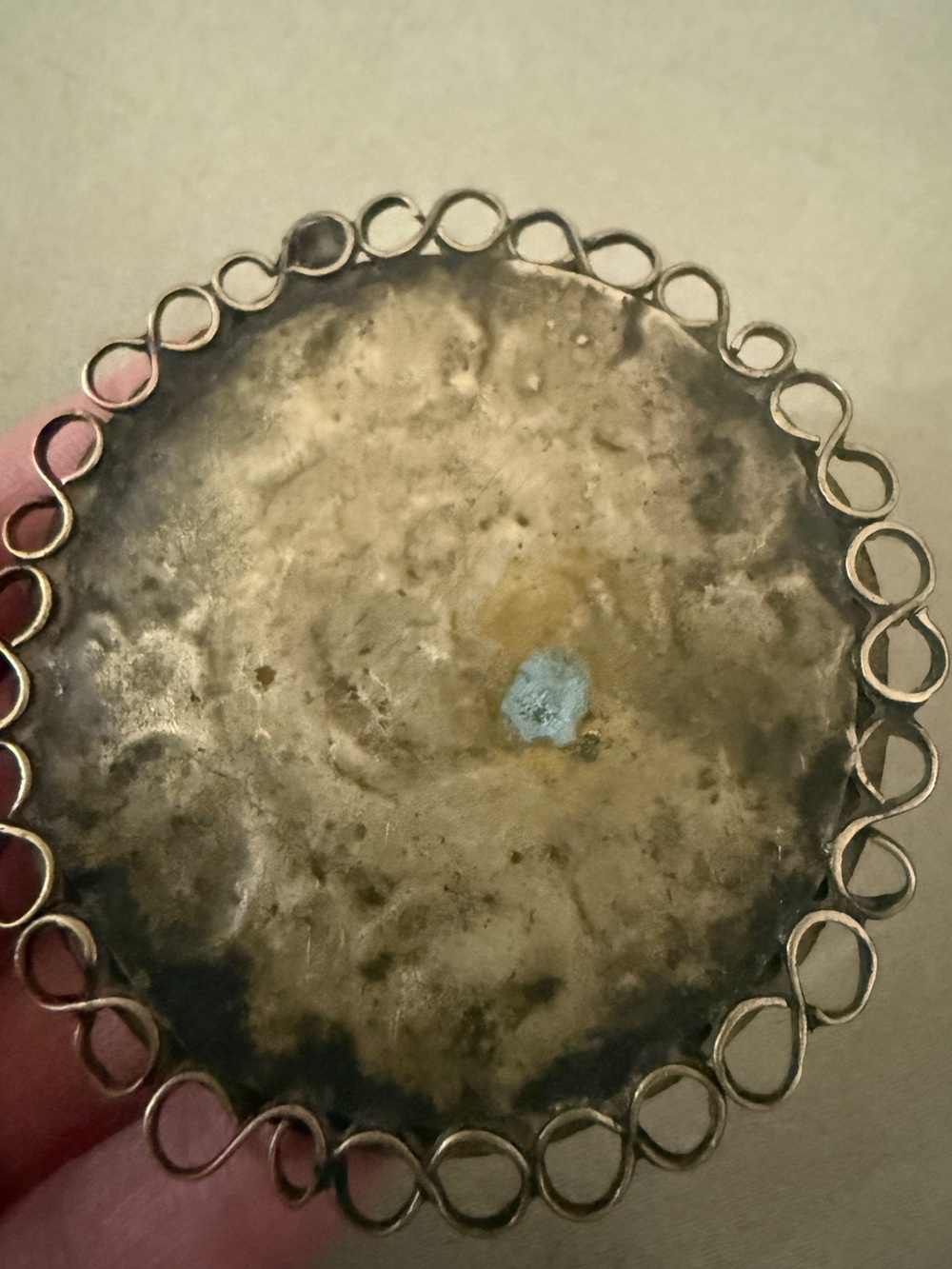 Multicolor Vintage-Inspired Round Statement silver boho gemstone embellishment - Picture 4 of 4